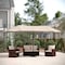 Flash Furniture Elizabeth Commercial Grade 15 FT Triple Head Patio Umbrella with Crank and Easy Lift Functionality in Tan GM-WL-UU021-TAN-GG - alternate 9